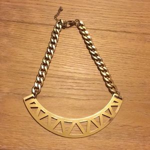 topshop gold triangle necklace